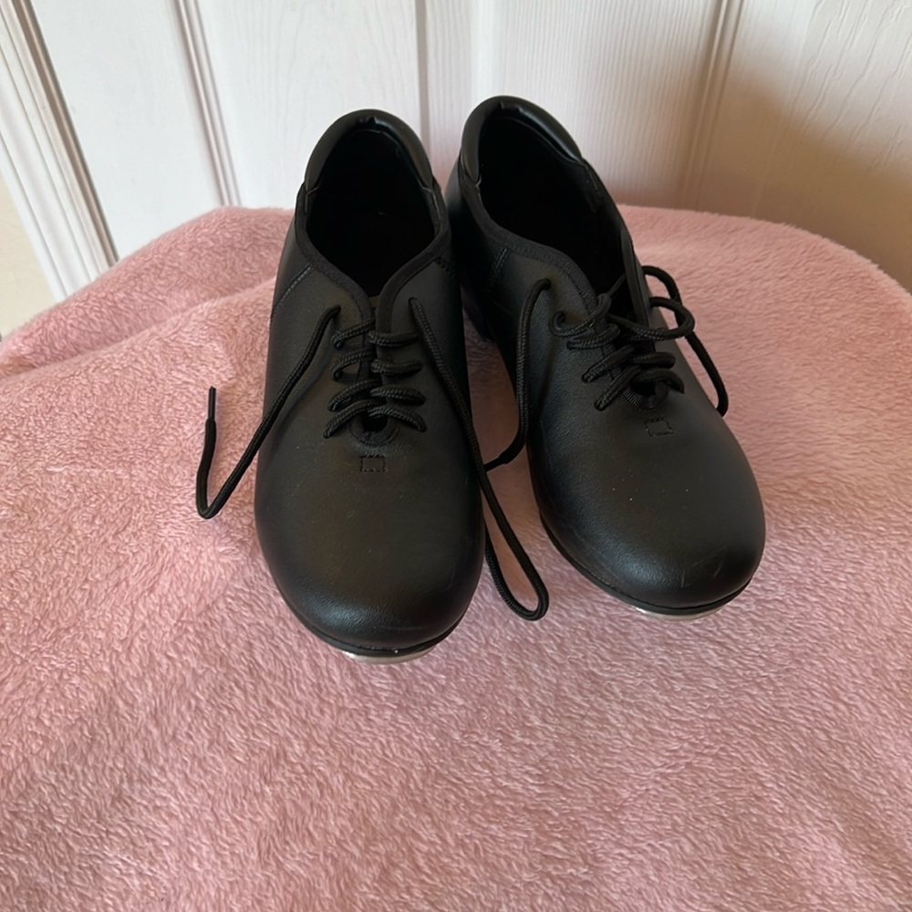 Linodes PU Leather Lace Up Tap Shoe Dance Shoes girls 4/boys 3